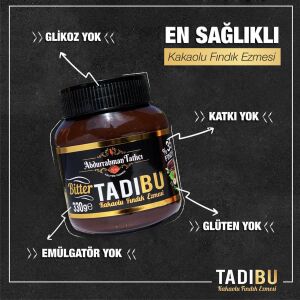 Tadıbu BİTTER Kakaolu Fındık Ezmesi 330 GR x 6 Adet