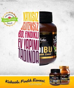Tadıbu BİTTER Kakaolu Fındık Ezmesi 330 GR x 6 Adet
