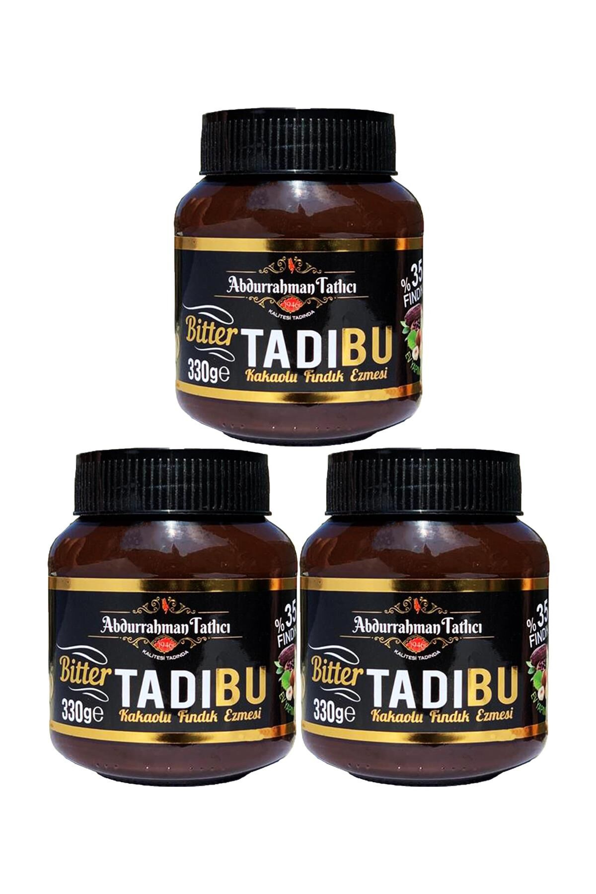 Tadıbu BİTTER Kakaolu Fındık Ezmesi 330 GR x 3 Adet