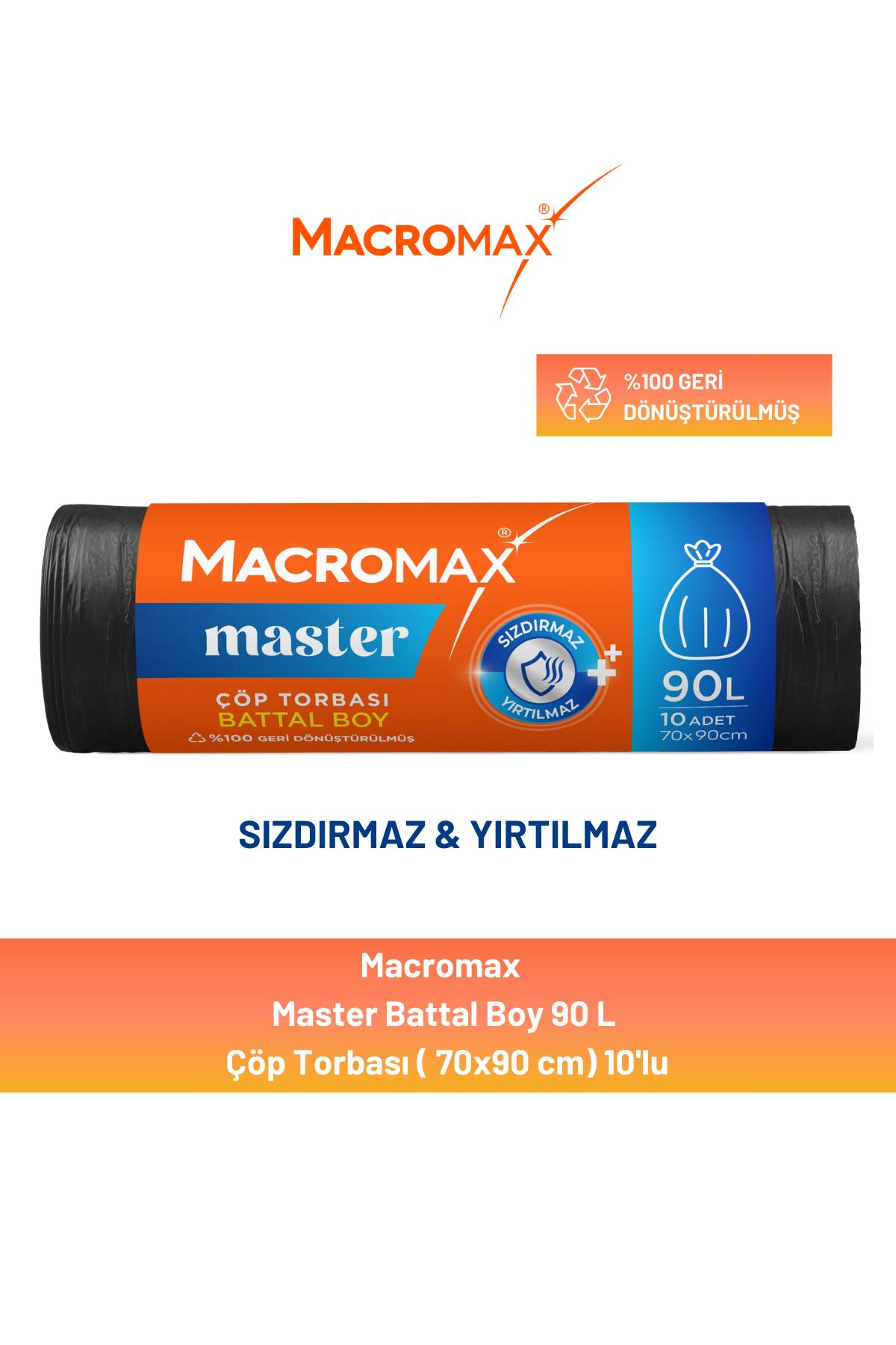 Macromax Master Çöp Torbası Battal Boy 10'lu