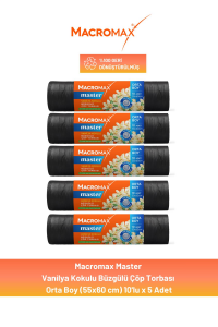 Macromax Master Büzgülü Vanilya Kokulu Çöp Torbası x 5 Adet