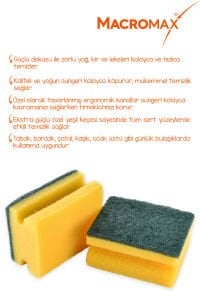 Klasik Yeşil Oluklu Sünger 10'Lu Paket