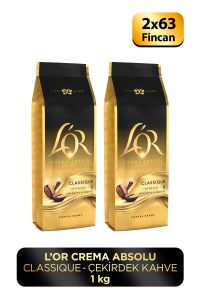 L'OR - Crema Absolu Classıc Çekirdek Kahve 500gr x 2 Adet