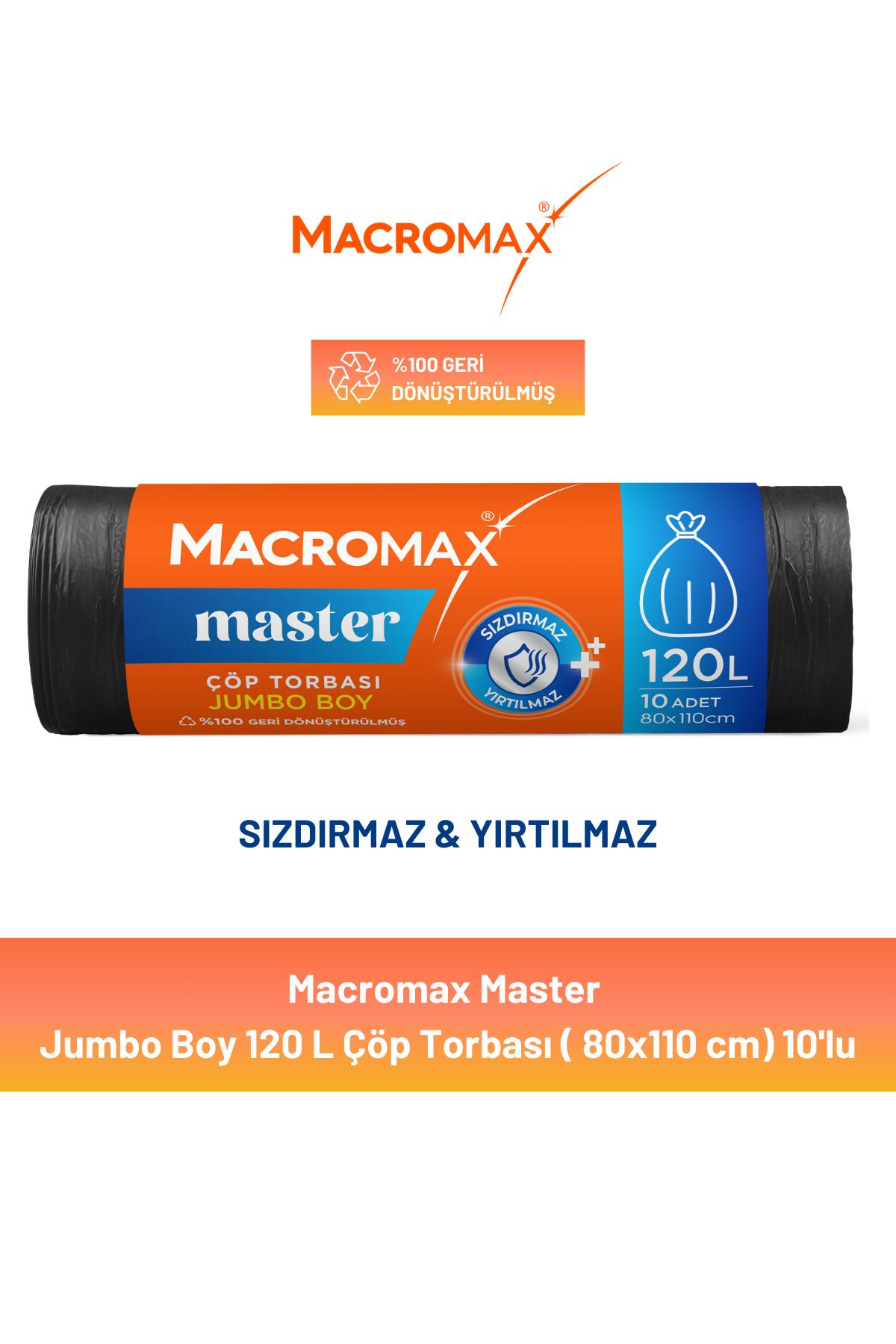 Macromax Master Çöp Torbası Jumbo Boy 10'lu
