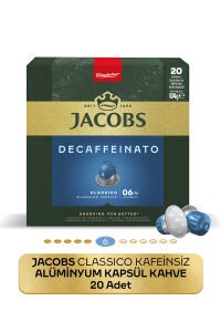 Jacobs Classico Kafeinsiz Nespresso Uyumlu Alüminyum Kapsül Kahve 20 Kapsül