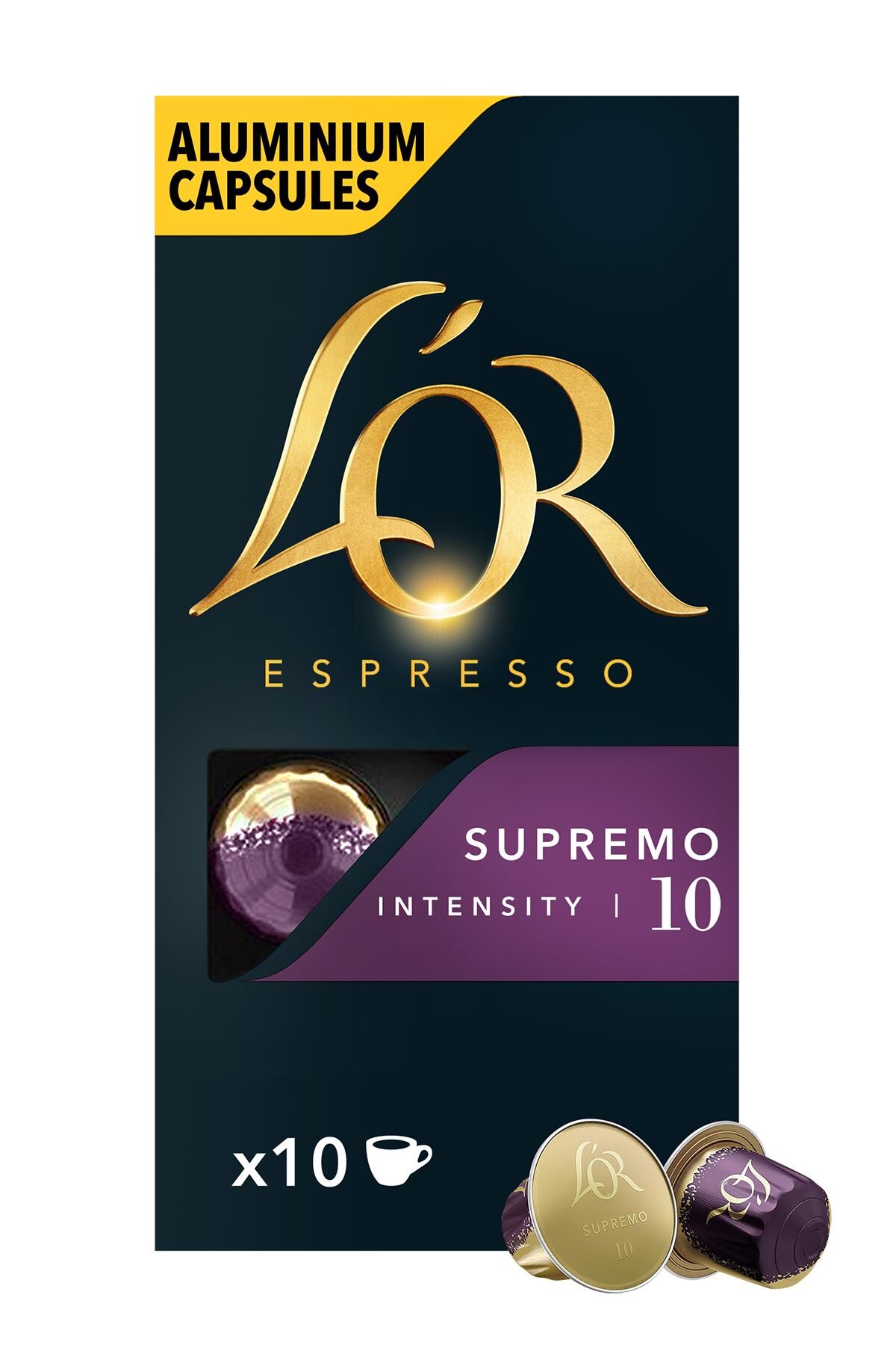 L'OR - Supremo - Intensity 10 - Nespresso Uyumlu 10 Adet Alüminyum Kapsül Kahve
