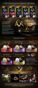 L'OR - Splendente - Intensity 7 - Nespresso Uyumlu 10 Adet Alüminyum Kapsül Kahve