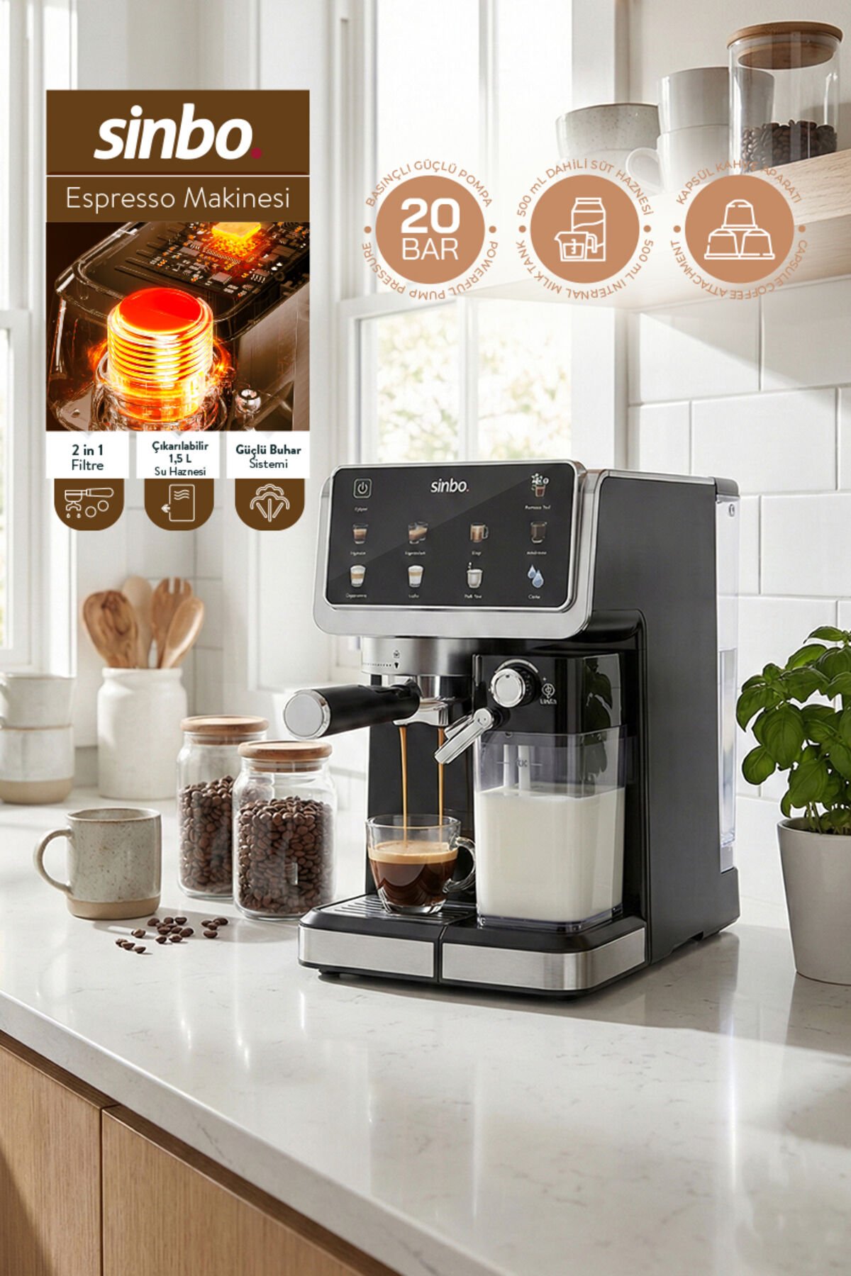 Scm-9033 Espresso Kahve Makinesi