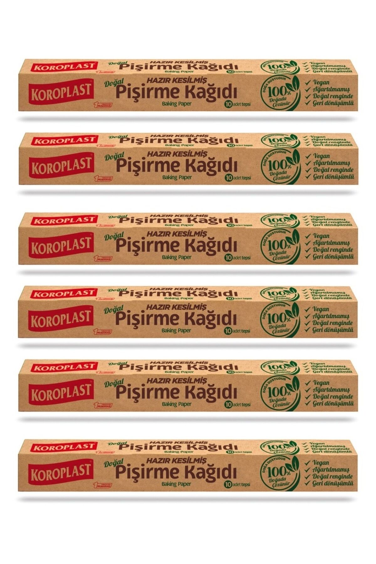 Hazır Kesilmiş Doğal Pişirme Kağıdı 42 X 37 Cm 60 Lı