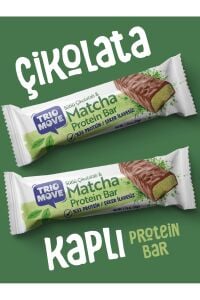 TrioMove Protein Bar - Matcha ve Sütlü Çikolatalı, %33 Protein, 50 gr x 9 Adet
