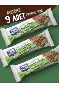 TrioMove Protein Bar - Matcha ve Sütlü Çikolatalı, %33 Protein, 50 gr x 9 Adet