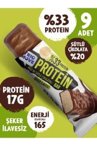 TrioMove Protein Bar - Muz ve Sütlü Çikolatalı, %33 Protein, 50 gr x 9 Adet