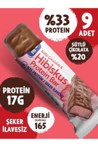 TrioMove Protein Bar - Hibiskus ve Sütlü Çikolatalı, %33 Protein, 50 gr x 9 Adet