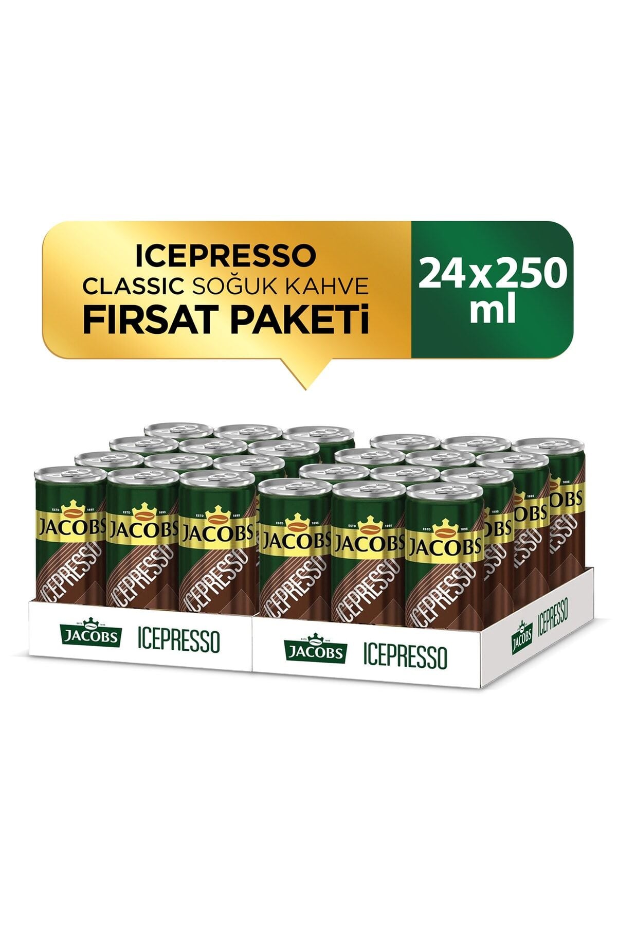 Jacobs Icepresso CLASSIC 250 ml Soğuk Kahve x 24 Adet