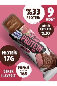 TrioMove Protein Bar - Çilekli Ve Sütlü Çikolatalı, %33 Protein, 50 gr x 9 Adet