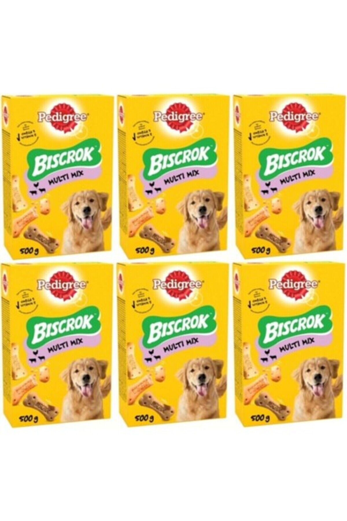 Pedigre Biscrok Multi Mix Köpek Ödül Bisküvisi 500 gr X 6 Adet
