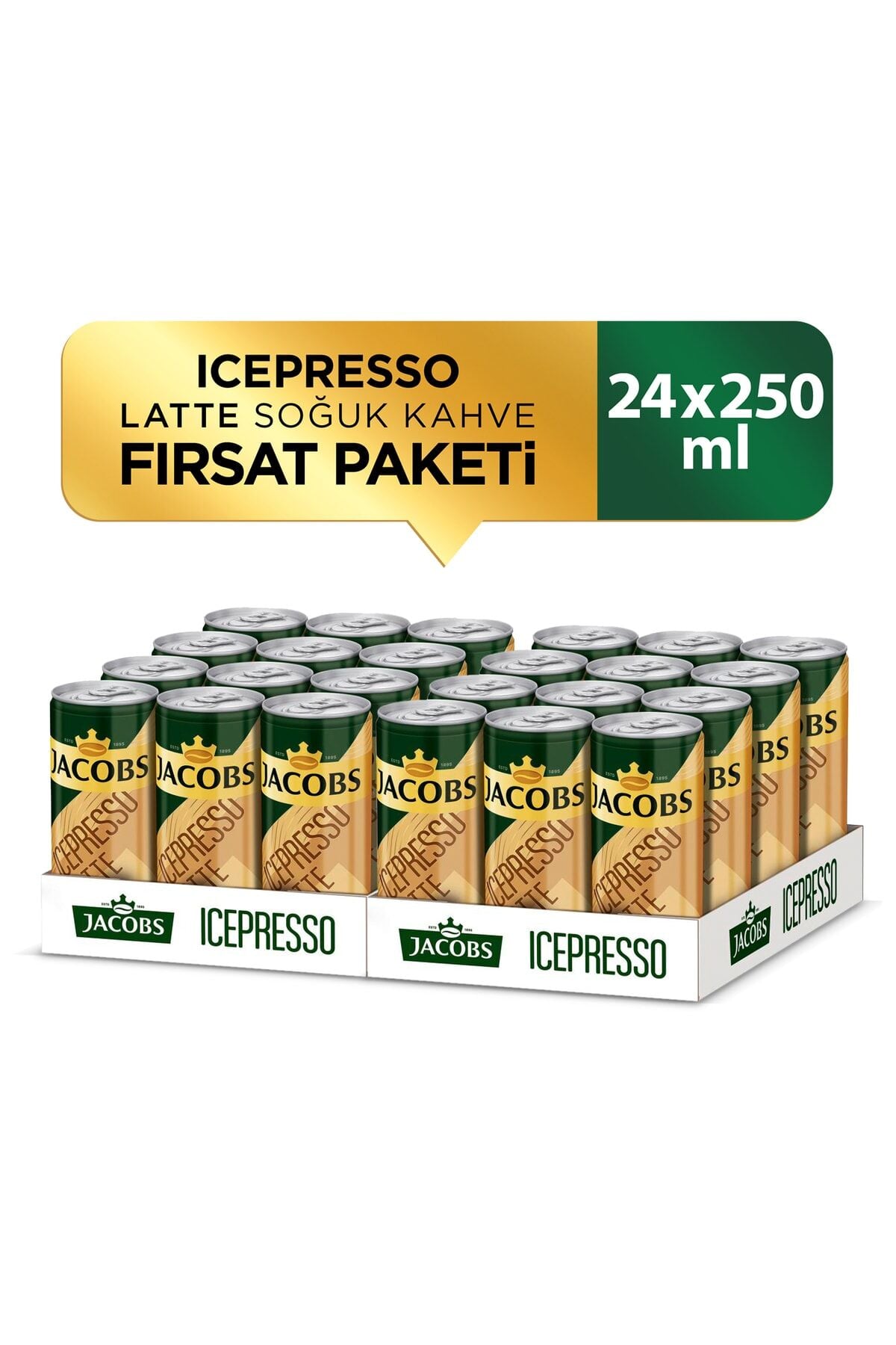 Jacobs Icepresso LATTE 250 ml Soğuk Kahve x 24 Adet