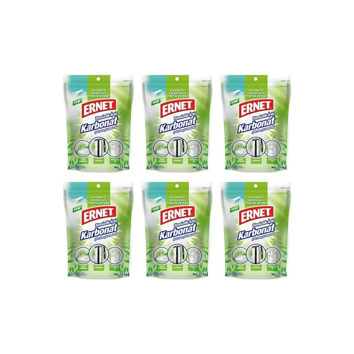 Ernet Temizlik İçin Karbonat 1,5 kg 6'lı