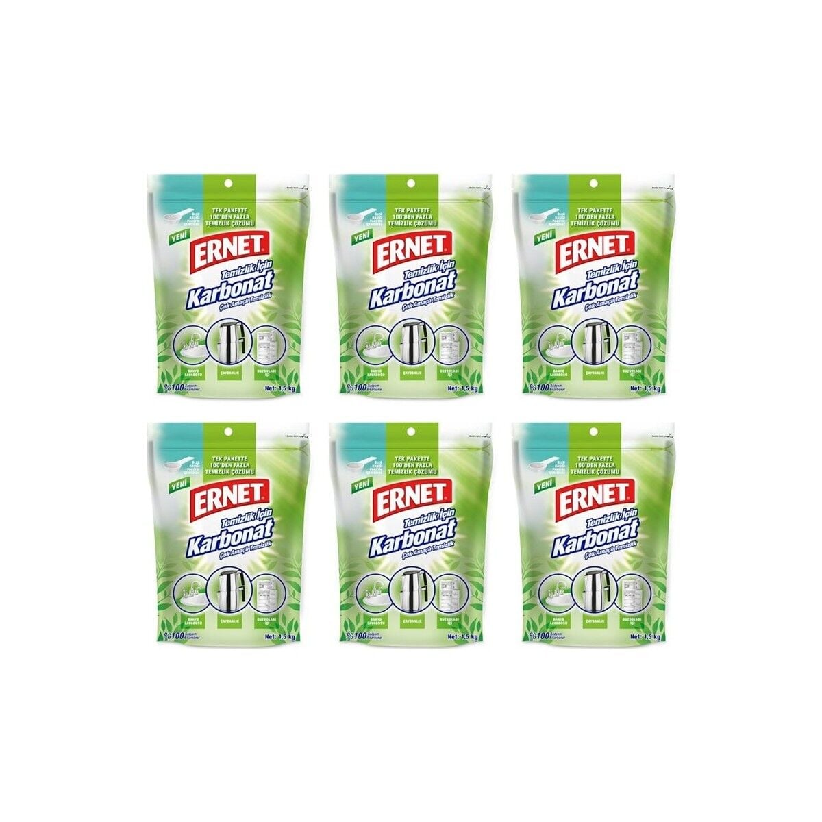 Ernet Temizlik İçin Karbonat 1,5 kg 6'lı