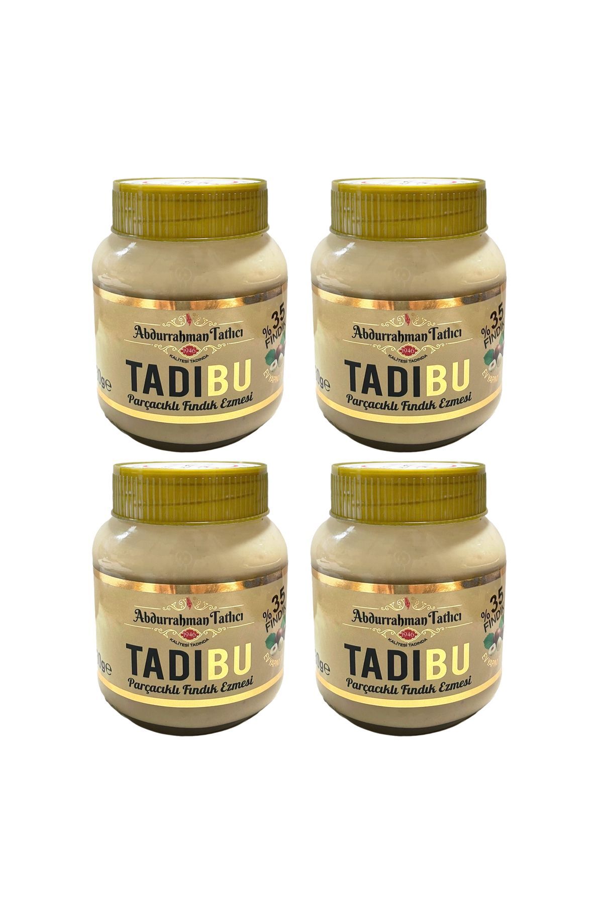 Abdurrahman Tatlıcı Tadıbu Parçacıklı Fındık Ezmesi 330 gr x 4 Adet