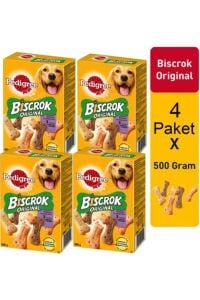 Pedigre Biscrok 500 gr Köpek Ödül Bisküvi 4 Paket