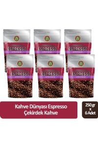 Kahve Dünyası Espresso Çekirdek Kahve 250 gr x 6 Adet