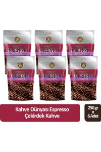 Kahve Dünyası Espresso Çekirdek Kahve 250 gr x 6 Adet