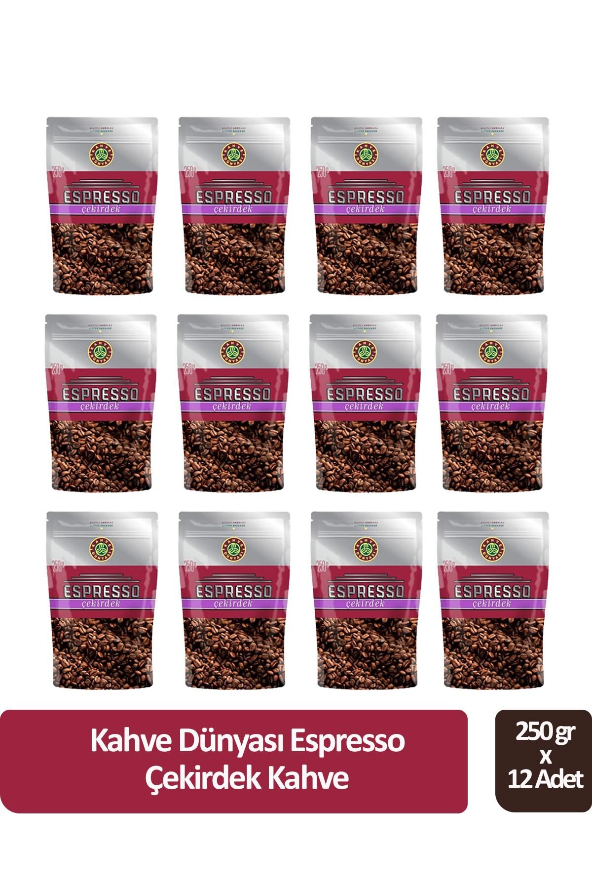 Kahve Dünyası Espresso Çekirdek Kahve 250 gr x 12 Adet