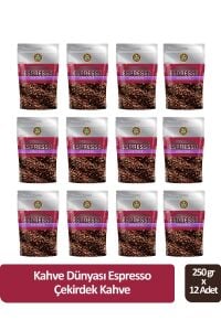 Kahve Dünyası Espresso Çekirdek Kahve 250 gr x 12 Adet