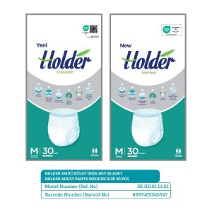 Holder Emici Külot Yetişkin Hasta Bezi Orta Boy ( Medium ) 30 Adet