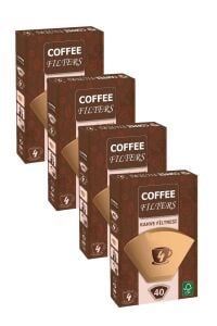 Coffeo Filters NO4 40 Adet Kahve Filtre Kağıdı x 4 Adet