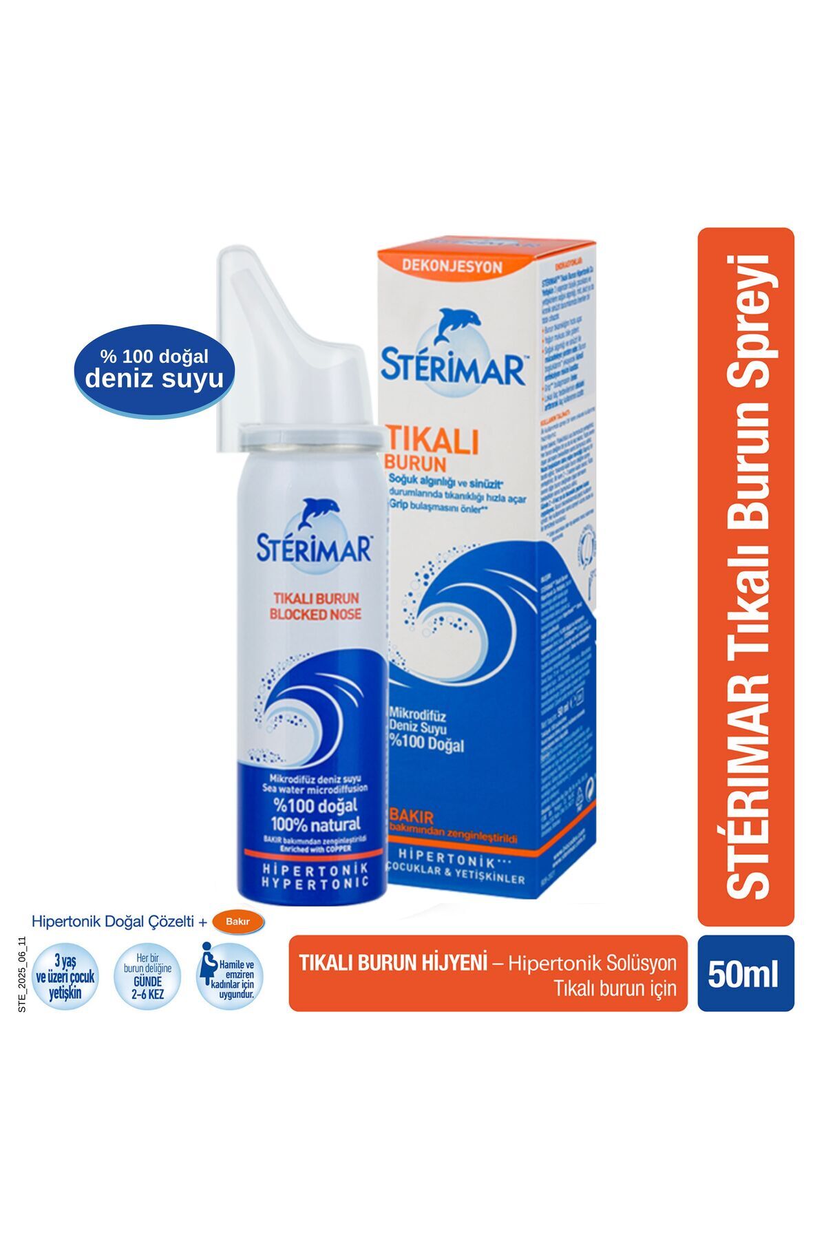 Sterimar Tıkalı Burun Hypertonic Yetişkin 50 ml