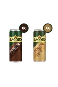 Jacobs Icepresso Classic 250 ml x 6 Adet & Icepresso Latte 250 ml x 6 Adet Soğuk Kahve