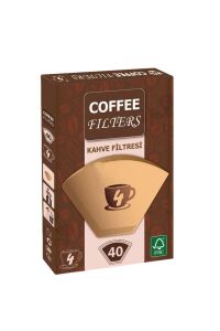 Coffeo Filters NO4 40 Adet Kahve Filtre Kağıdı x 2 Adet