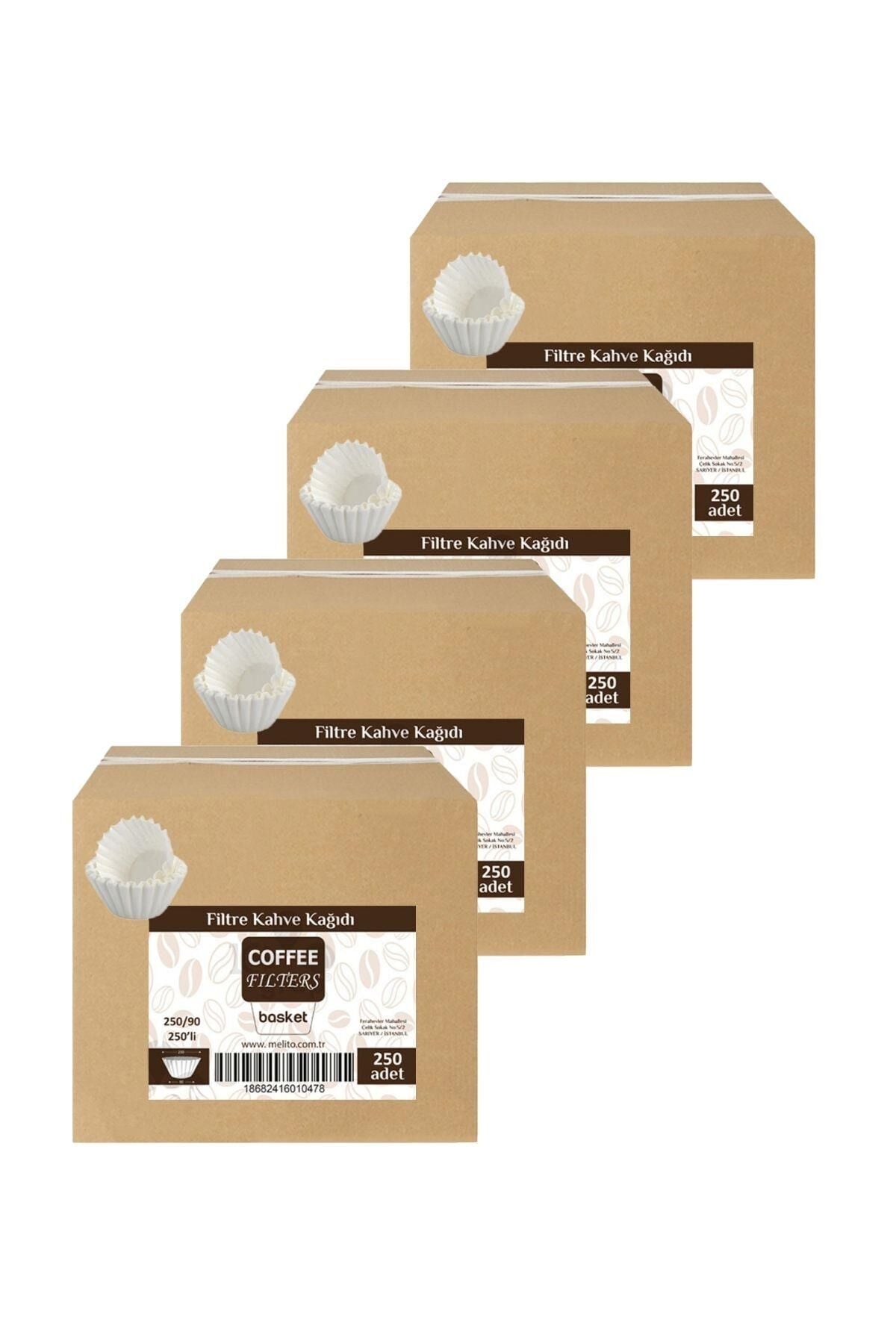 Coffeo Fıltres 250/90 250'li Filtre Kahve Kağıdı x 4 Adet