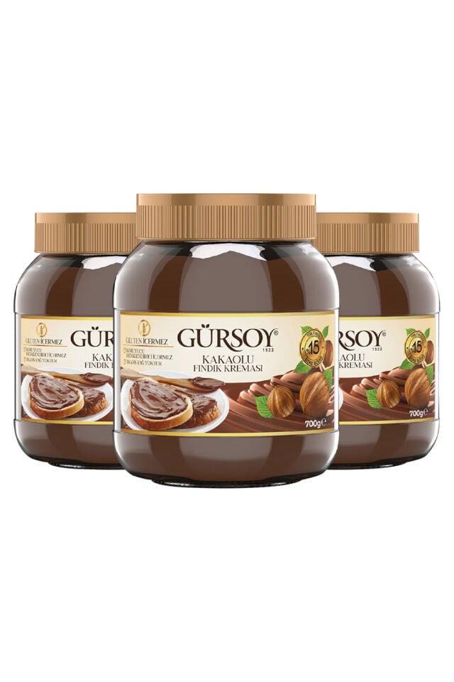 Kakaolu Fındık Kreması 700 g (3'lü Paket)