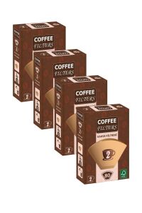 Coffeo Filters NO2 80 Adet Kahve Filtre Kağıdı x 4 Adet
