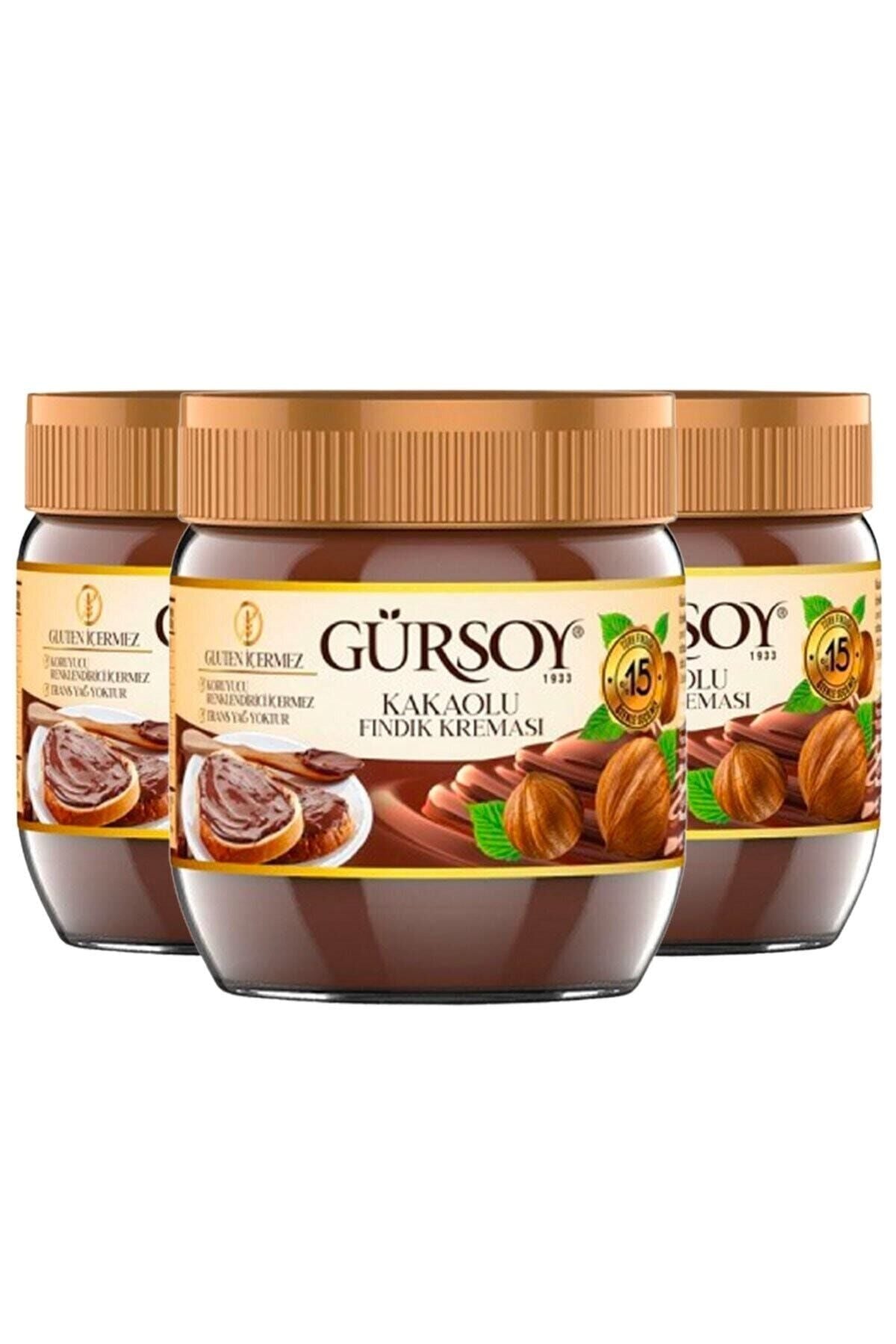 Kakaolu Fındık Kreması 400 gr 3 Adet Glutensiz