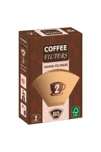 Coffeo Filters NO2 80 Adet Kahve Filtre Kağıdı x 3 Adet