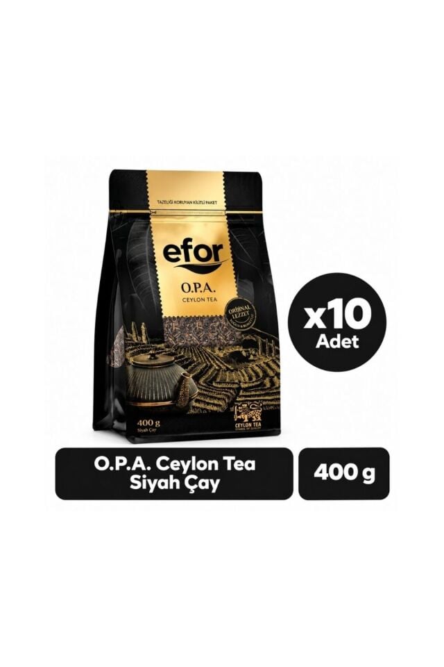 Efor Opa Ceylon Dökme Siyah Çay 400 gr - 10\'lu Koli