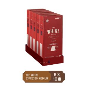 The Whirl Espresso Medium Kapsül Kahve 5'li Fırsat Paketi 50 Kapsül