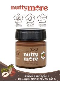 Abdurrahman Tatlıcı Tadıbu 330 gr & Nutty More %33 Fındık Parçacıklı Fındık Ezmesi ve %33 Fındık Parçacıklı Kakaolu Fındık Ezmesi 200 gr