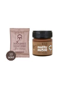 Mehmet Efendi Türk Kahvesi 100 gr x 10 Adet & Nutty More %33 Fındık Parçacıklı Kakaolu Fındık Ezmesi 200 gr