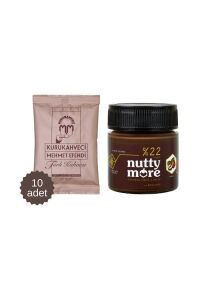 Mehmet Efendi Türk Kahvesi 100 gr x 10 Adet & Nutty More %22 Kakaolu Fındık Ezmesi 200 gr