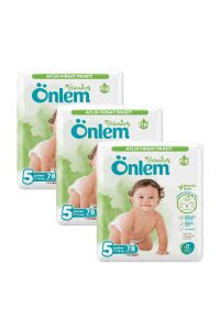 Önlem Botanika 5 Numara Junior Bebek Bezi 78 Adet (11-18 kg) x 3 Adet