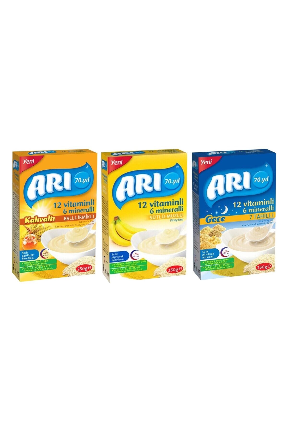 Pirinç Unu 250 gr 3 lü Karma Paket