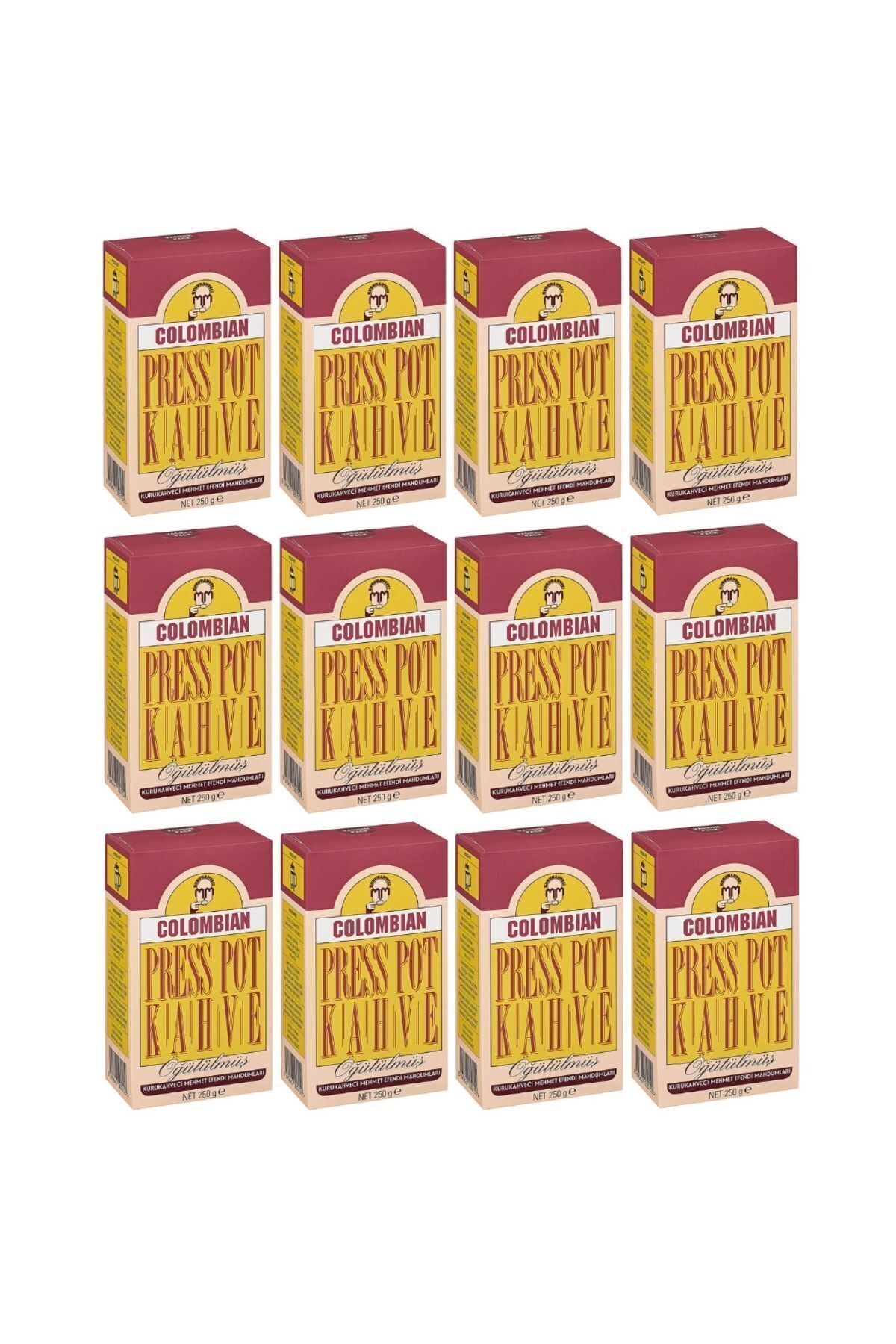 Mehmet Efendi Colombıan Press Coffee Folyo 250gr 12 Li Set