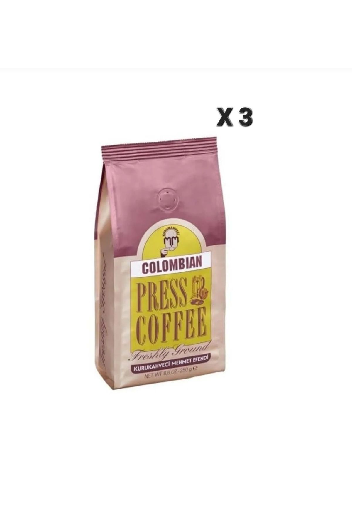 Mehmet Efendi Colombian Press Coffee 250 gr X 3 adet