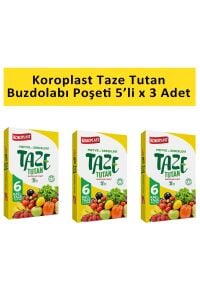 Taze Tutan Buzdolabı Poşeti 5li X 3 Adet