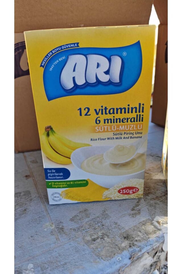 6LI SÜTLÜ MUZLU PİRİNÇ UNU 250GR 12 VİTAMİNLİ 6 MİNERALLİ 6LI SET